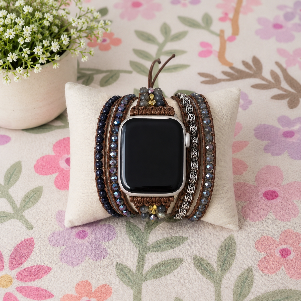 Midnight Luxe Wrap Apple Watch Band