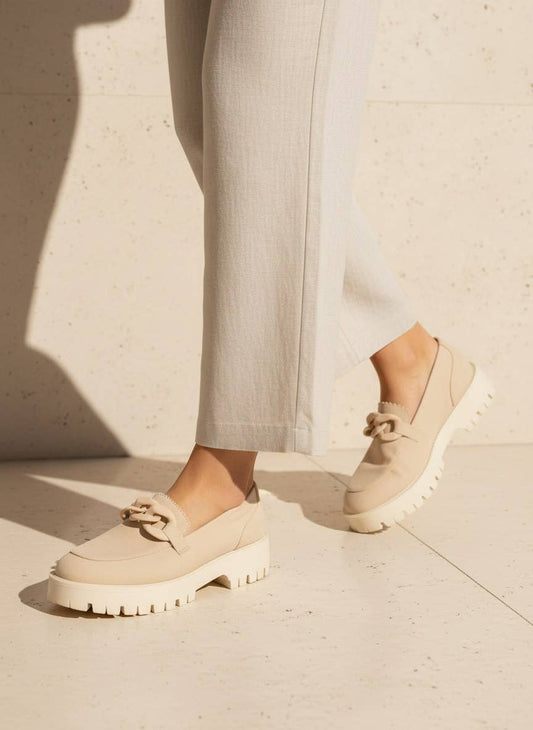 Madison Chunky Chain Lug Sole Loafers