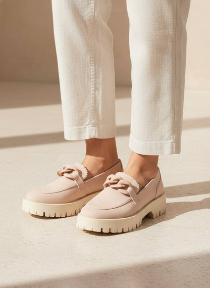Madison Chunky Chain Lug Sole Loafers