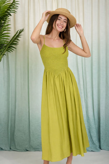 The Elodie Basque Midi Dress