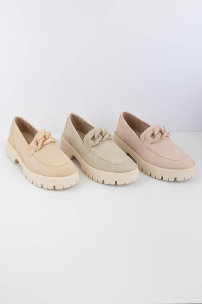 Madison Chunky Chain Lug Sole Loafers