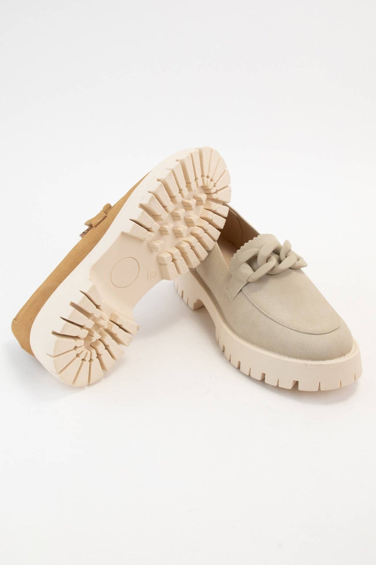 Madison Chunky Chain Lug Sole Loafers