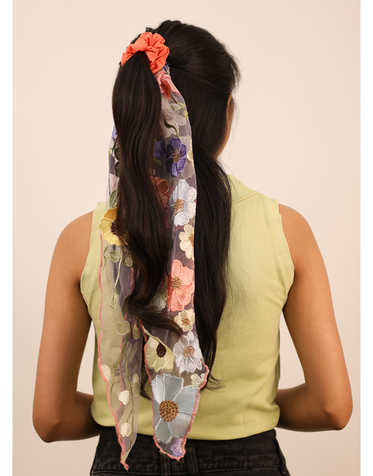 Watercolor Butterfly Scarf and Scrunchie Set