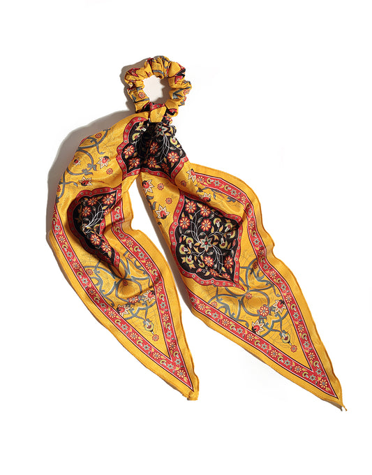 Golden Caravan Scarf and Scrunchie Set