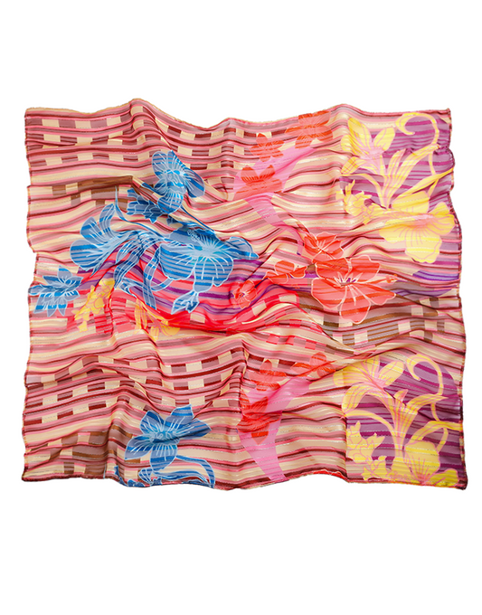 Coral Artscape Scarf and Scrunchie Set
