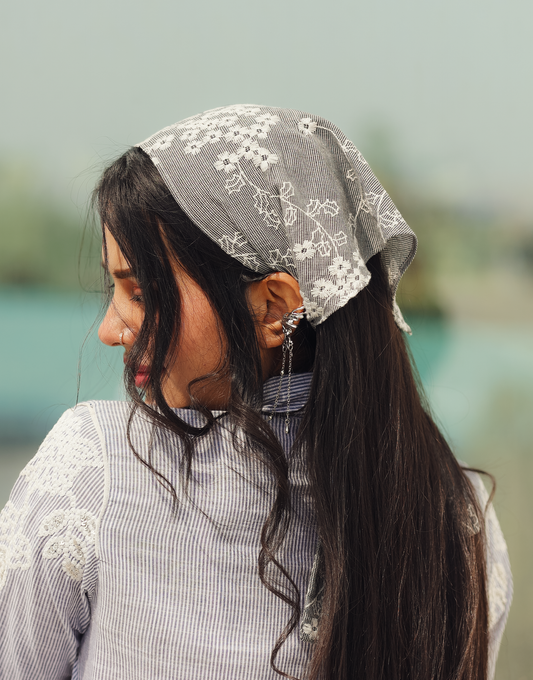 Silver Paisley Scarf