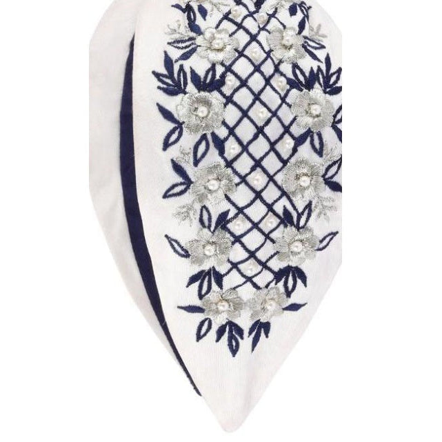 Ivory Delft Bloom Embellished Headband