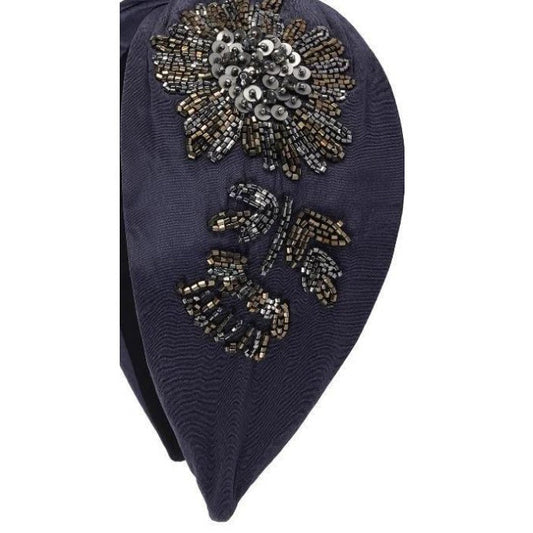 Midnight Antique Floral Embellished Headband