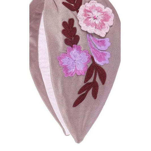 Mauve Rose Stem Embellished Headband