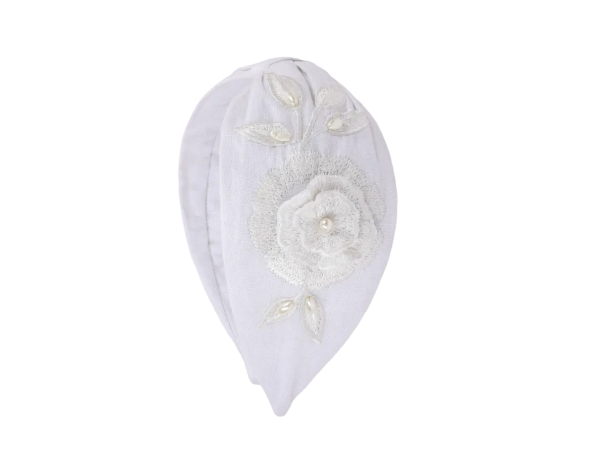 White Camellia Embellished Headband