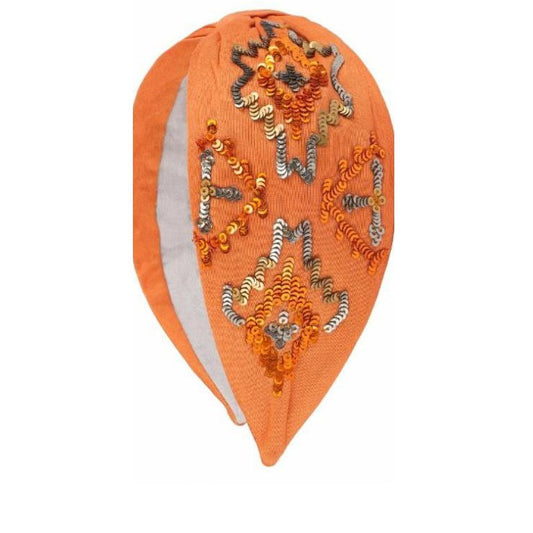 Tangerine Golden Vine Embellished Headband