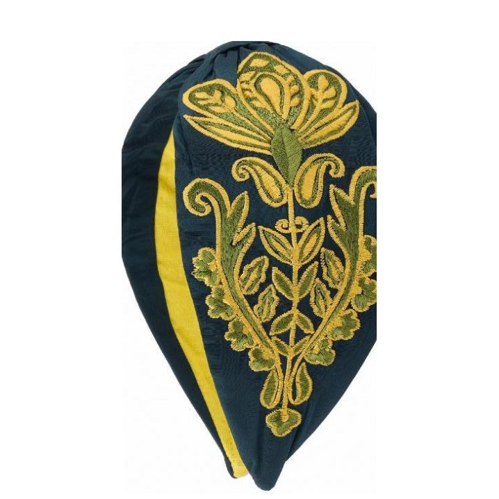 Navy Golden Garden Embellished Headband