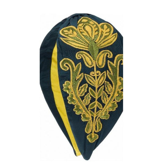 Navy Golden Garden Embellished Headband