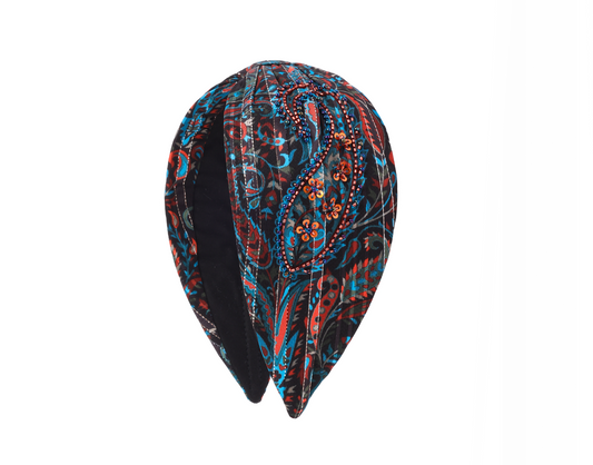 Midnight Paisley Confetti Embellished Headband