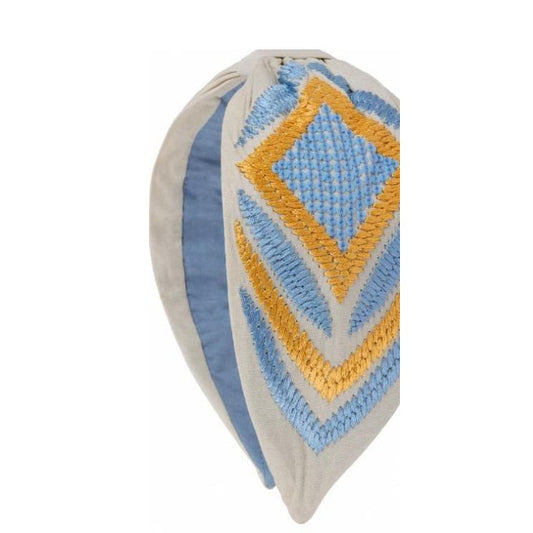 Sky Geometric Embellished Headband