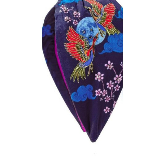 Indigo Crane Flight Embellished Headband