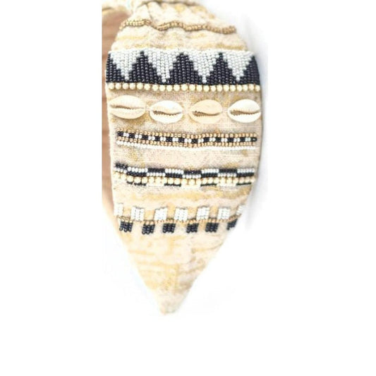 Ivory Artisan Weave Embellished Headband