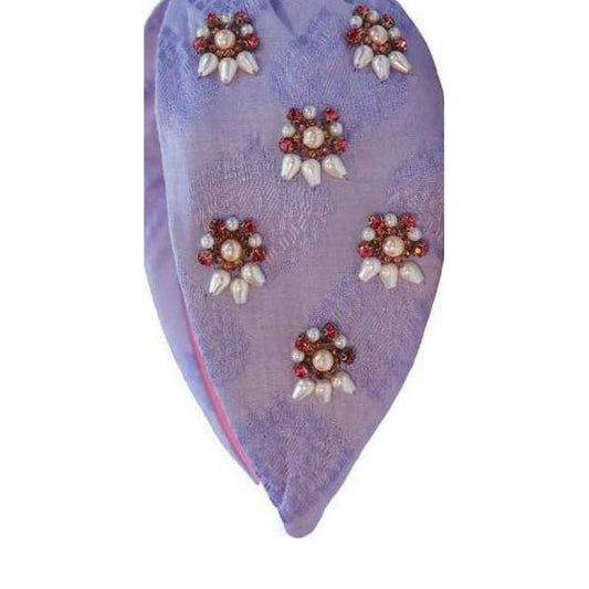 Lavender Daisy Embellished Headband