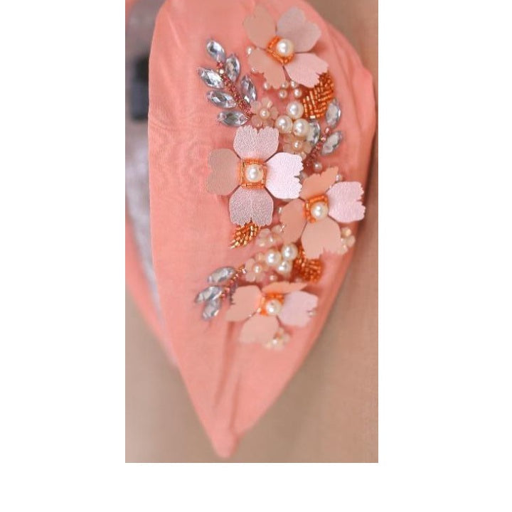 Blush Petal Crystal Embellished Headband