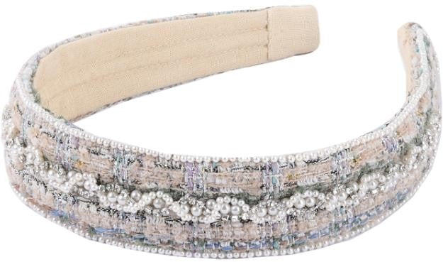 Ivory Crystal Tweed Headband