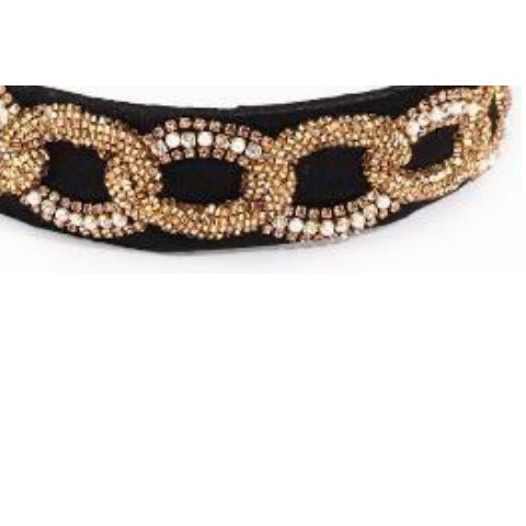 Onyx Chainlink Jewel Headband
