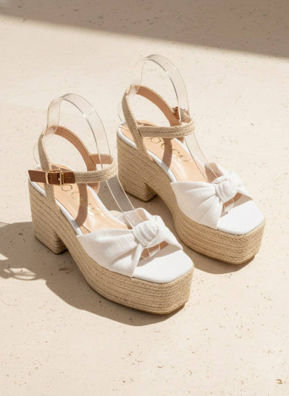 Palmer Bow Knot Platform Espadrille Sandals