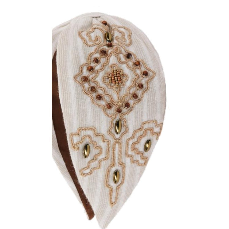 Ivory Filigree Embellished Headband
