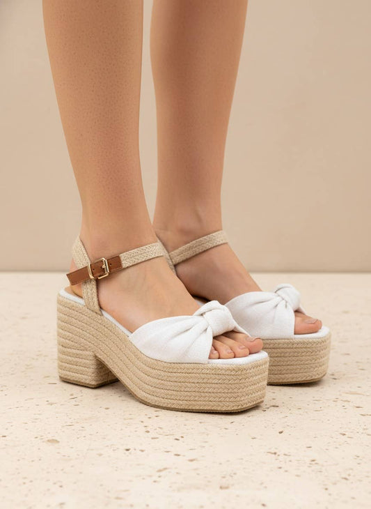 Palmer Bow Knot Platform Espadrille Sandals