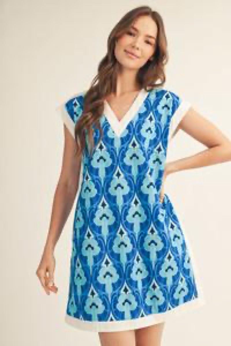 Bluebird Geo Mini Dress