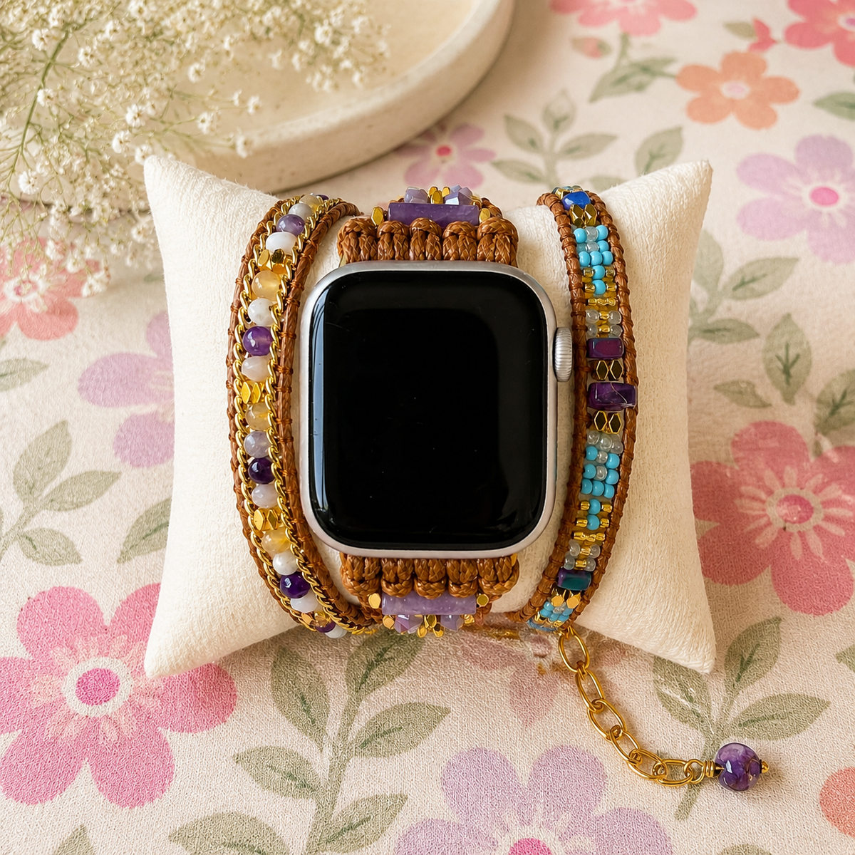 Lavender Meadow Wrap Apple Watch Band