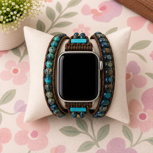Ocean Jasper Wrap Apple Watch Band