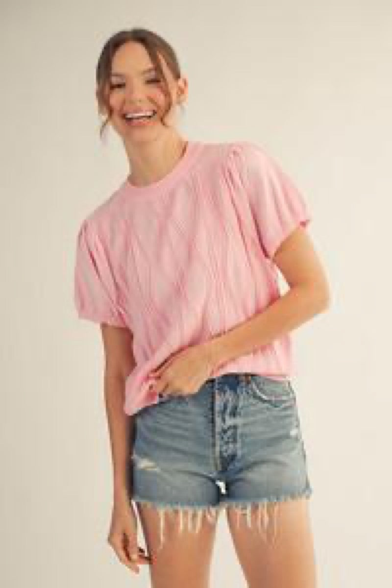 Sweet Pea Puff-Sleeve Top