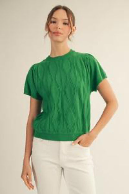 Sweet Pea Puff-Sleeve Top