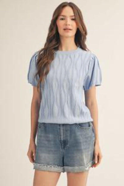 Sweet Pea Puff-Sleeve Top