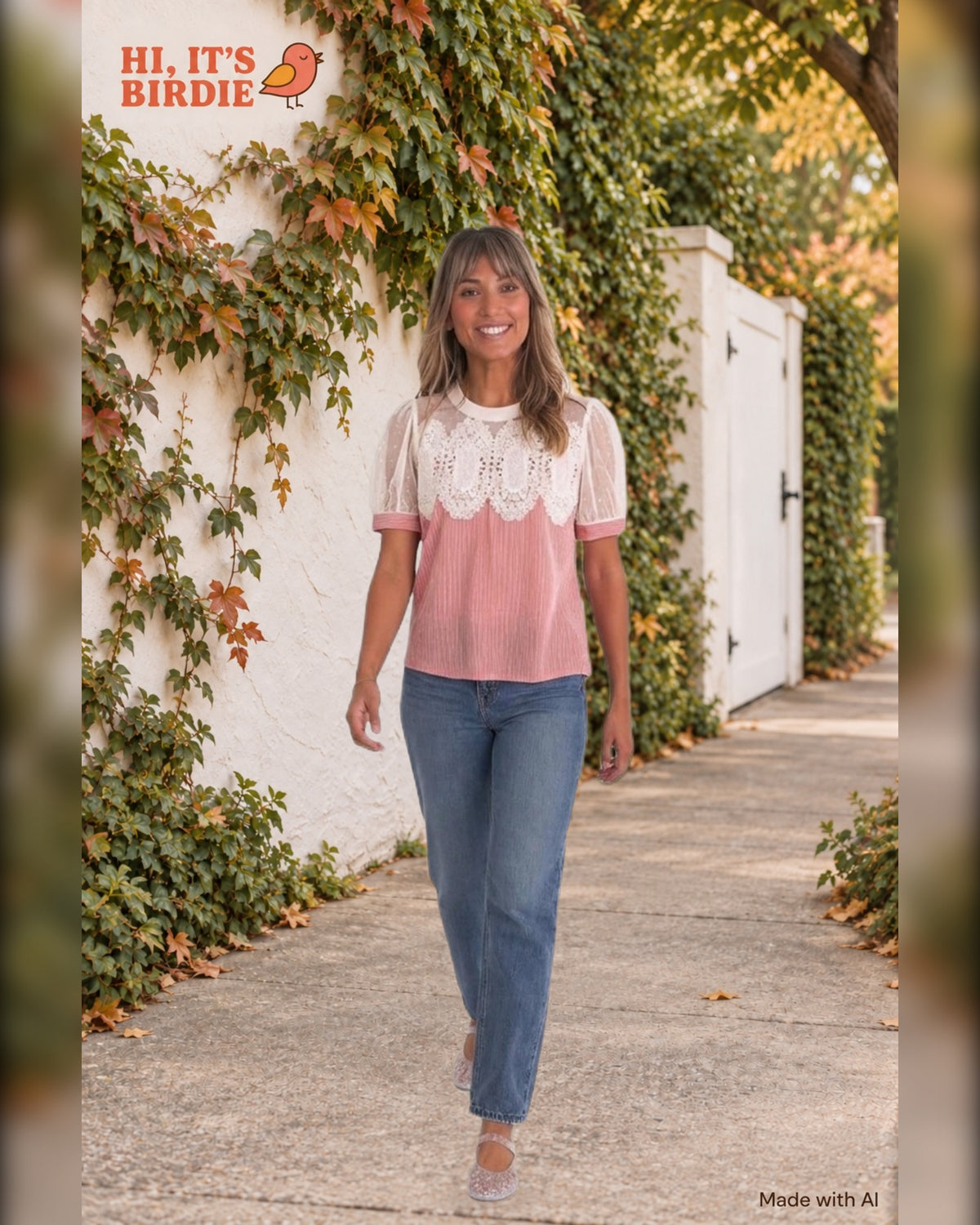 Garden Party Lace-Yoke Top