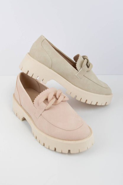Madison Chunky Chain Lug Sole Loafers