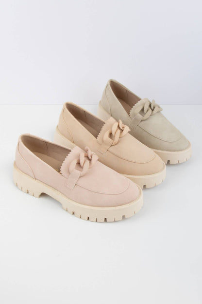 Madison Chunky Chain Lug Sole Loafers
