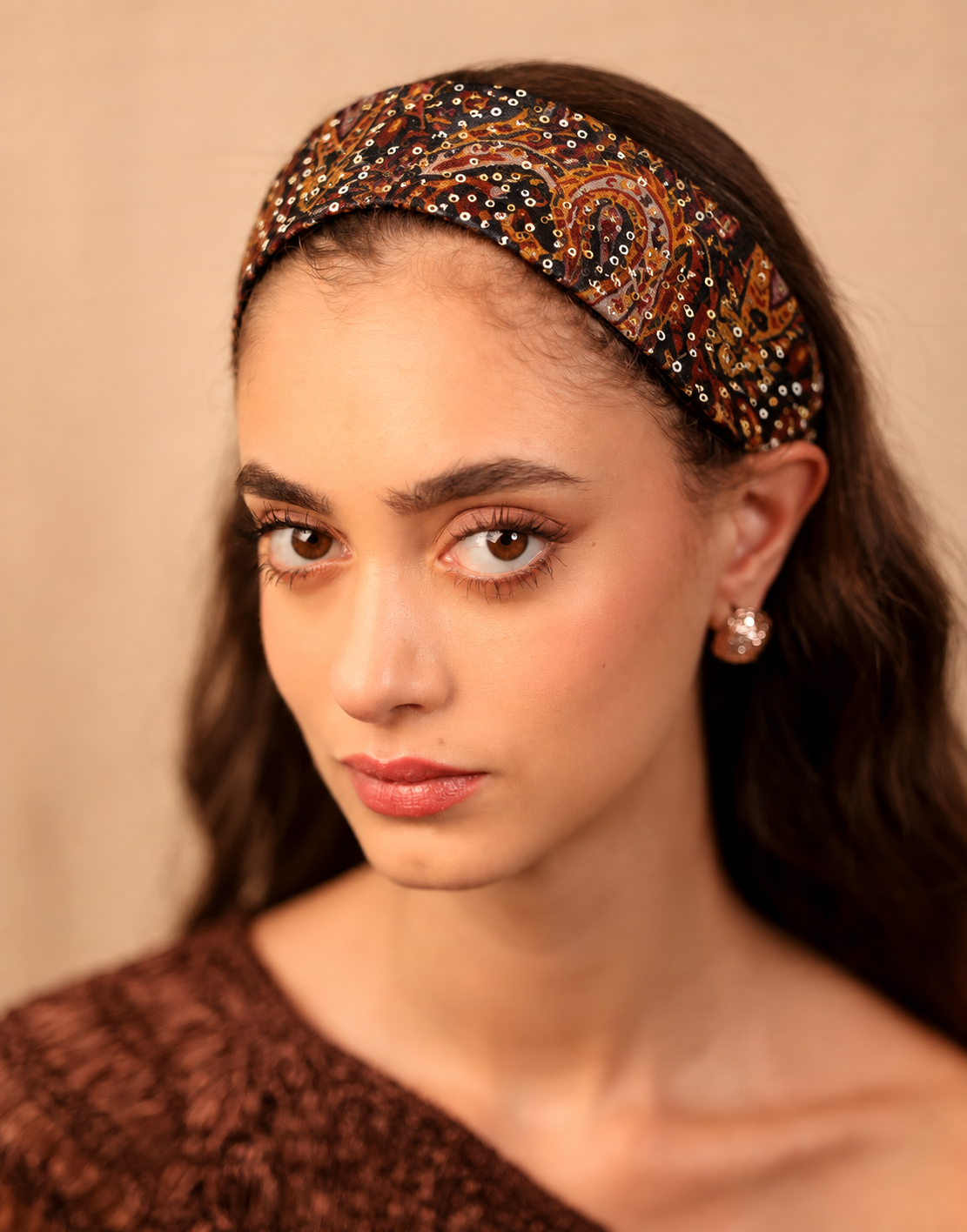 Autumn Paisley Wide Turban