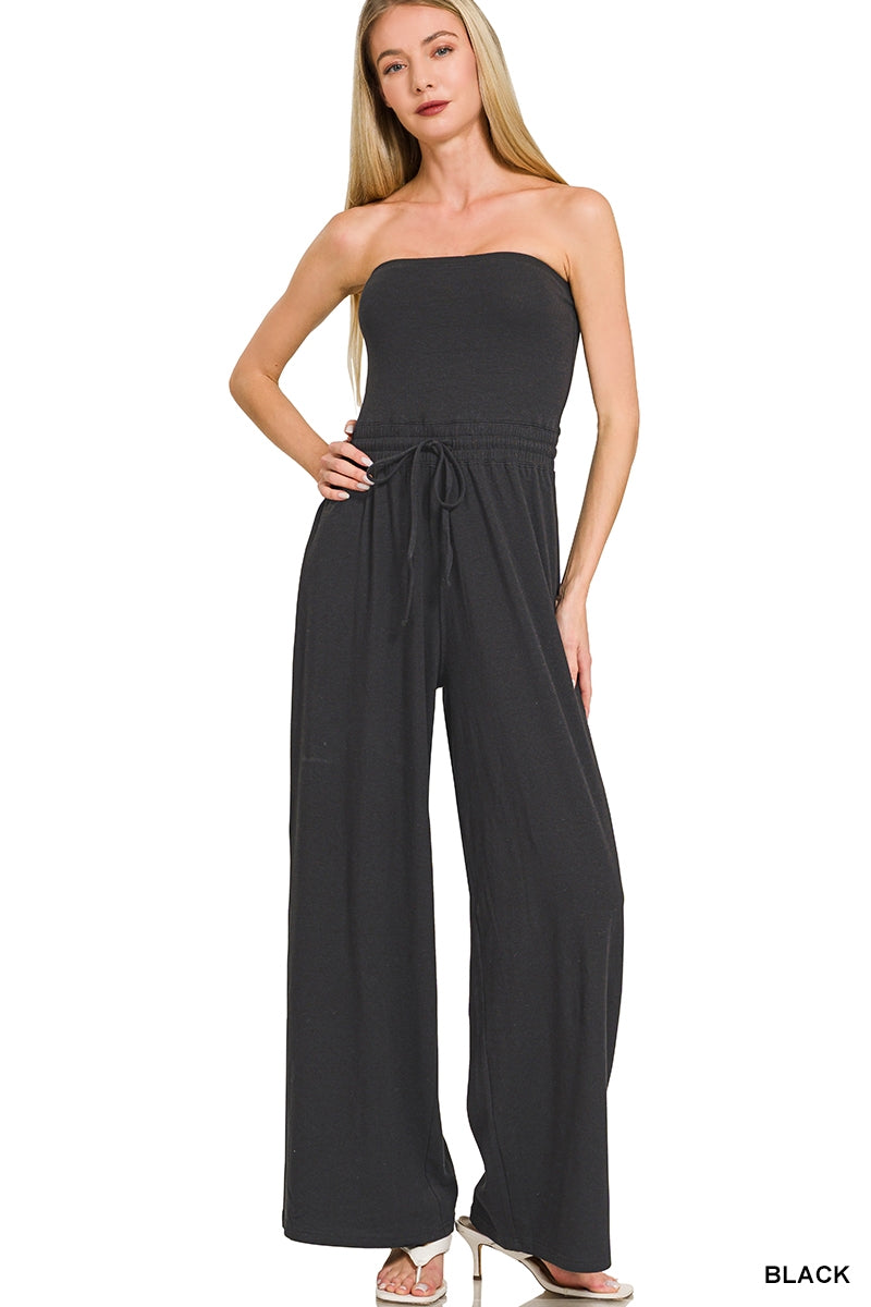 Black Strapless Jumpsuir